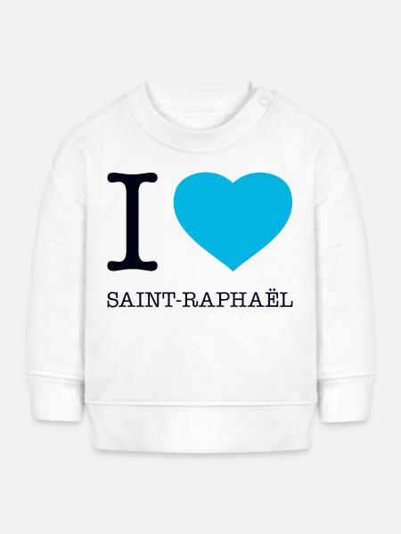 I LOVE SAINT-RAPHAEL - Baby Organic Sweatshirt Baby Changer von Stanley/Stella - Weiß