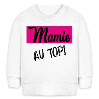 MAMIE. MAMAN. FÊTE DES MÈRES - Sweat bébé bio Stanley/Stella - blanc - Devant