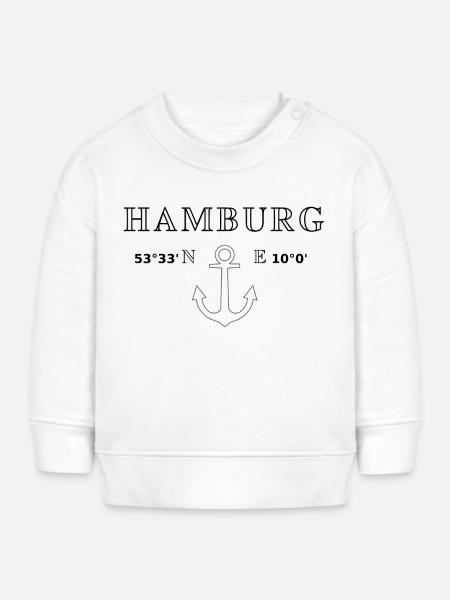 Hamburg - Baby Organic Sweatshirt Baby Changer von Stanley/Stella - Weiß