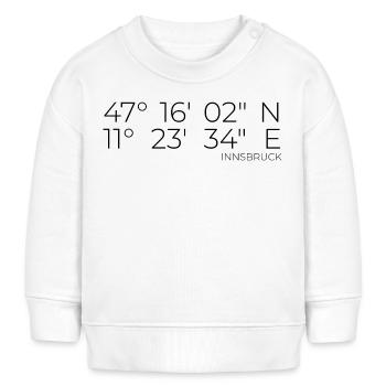 Koordinaten Innsbruck Österreich - Baby Organic Sweatshirt Baby Changer von Stanley/Stella - Weiß - Vorne
