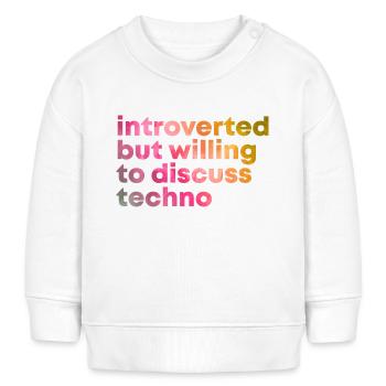 Techno - Baby Organic Sweatshirt Baby Changer von Stanley/Stella - Weiß - Vorne