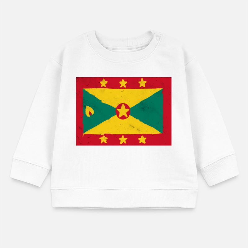 Drapeau de Grenade – Île colorée Sweat bébé bio Stanley/Stella