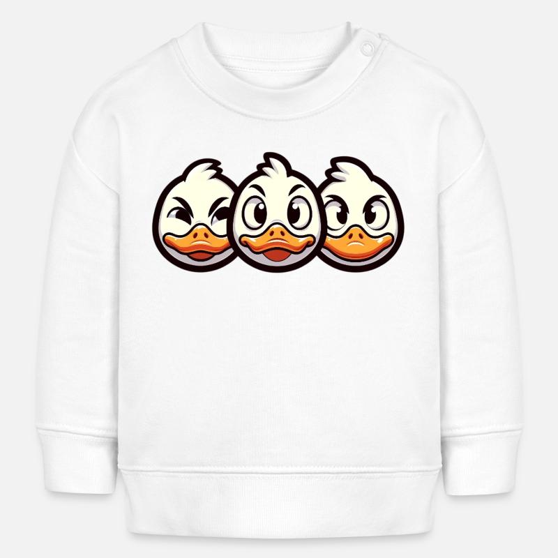 Chick Express Cartoon Design - Sweat bébé bio Stanley/Stella - blanc