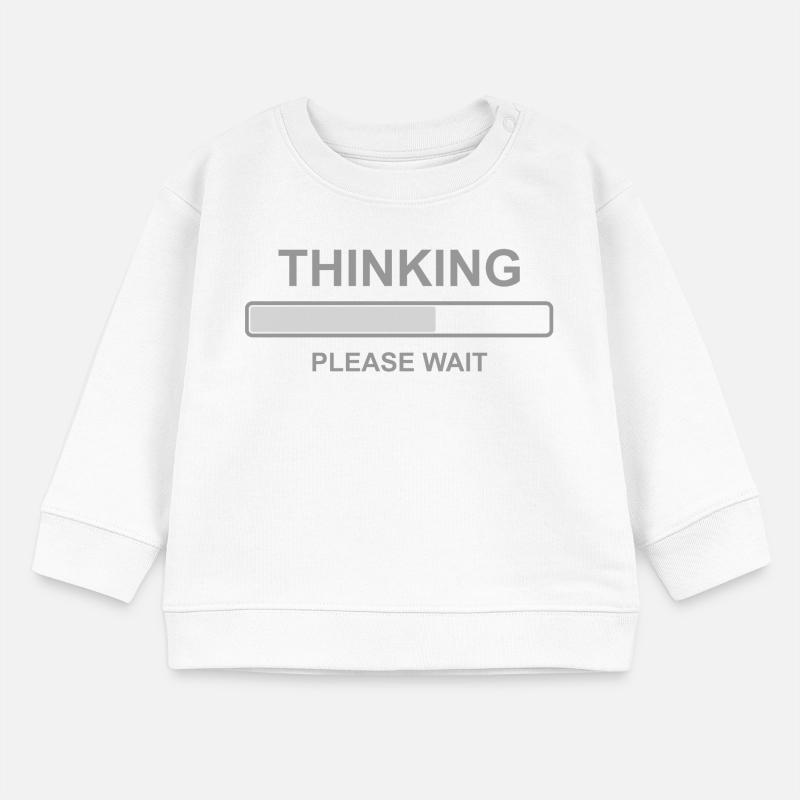 Thinking Please Wait Shirt – Funny Loading Bar Baby Organic Sweatshirt Baby Changer von Stanley/Stella