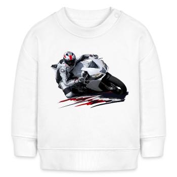 Sport automobile - Sweat bébé bio Stanley/Stella - blanc - Devant