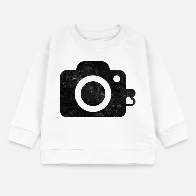 Conception de logo de caméra Sweat bébé bio Stanley/Stella