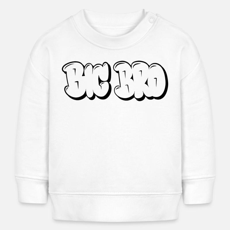 Grand Frère - Sweat bébé bio Stanley/Stella - blanc