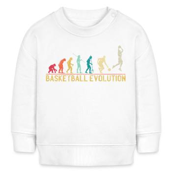 Basketball Evolution Progression Design - Sweat bébé bio Stanley/Stella - blanc - Devant