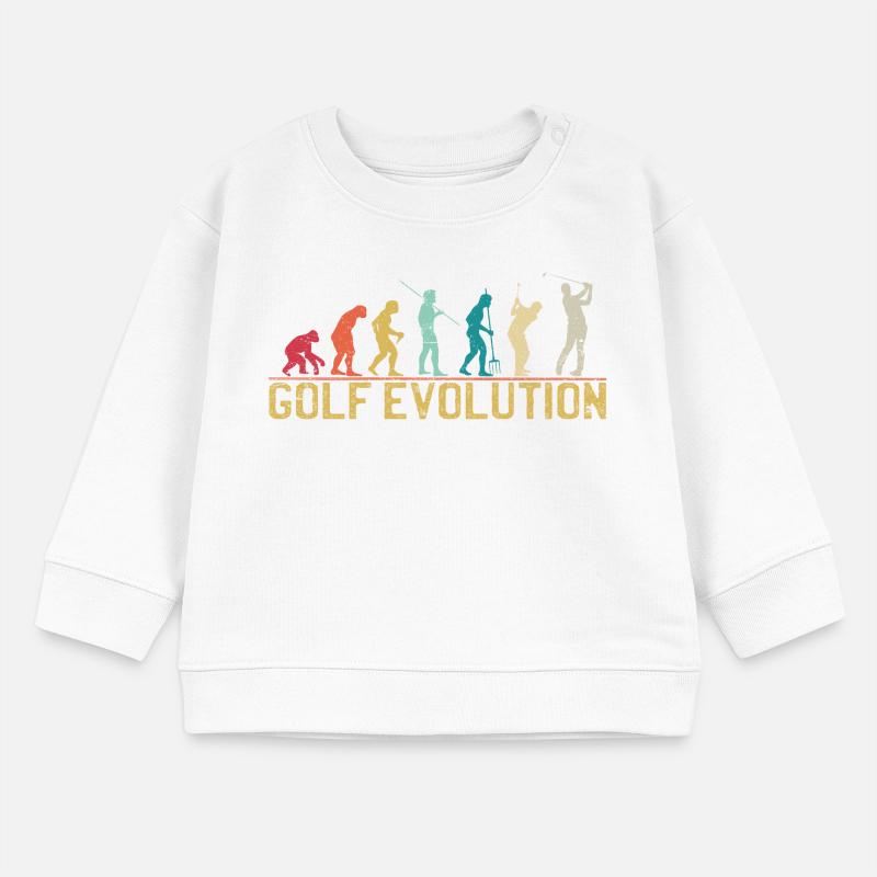 Golf Evolution Silhouette Design Baby Organic Sweatshirt Baby Changer von Stanley/Stella