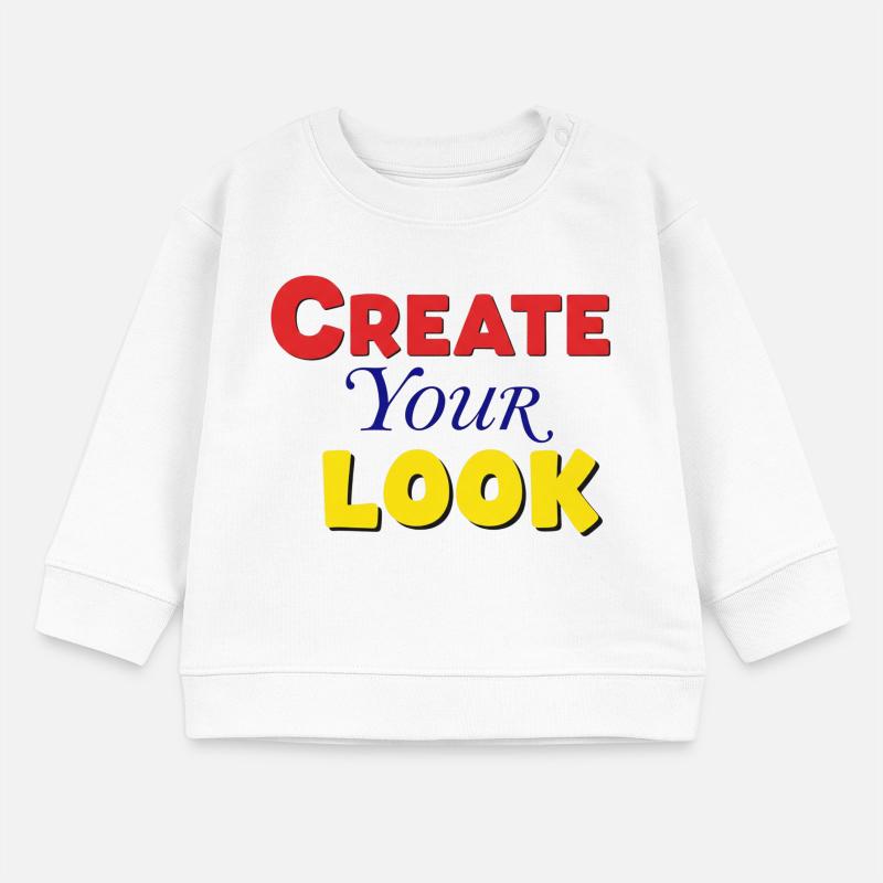 Conception créative de texte coloré vif Sweat bébé bio Stanley/Stella