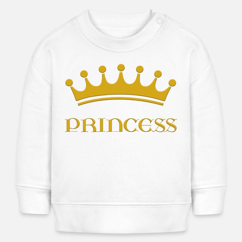 Princesse - Sweat bébé bio Stanley/Stella - blanc