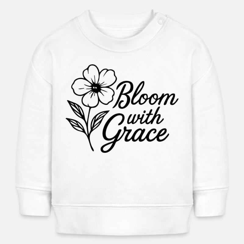 Bloom with Grace - Baby Sweatshirt by Stanley/Stella - white