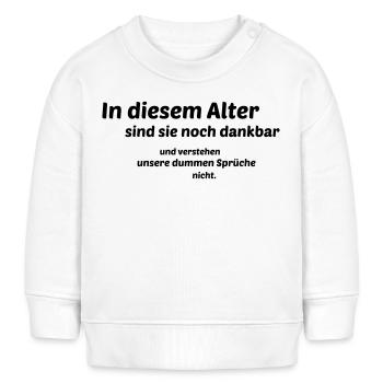 noch dankbar - Baby Organic Sweatshirt Baby Changer von Stanley/Stella - Weiß - Vorne