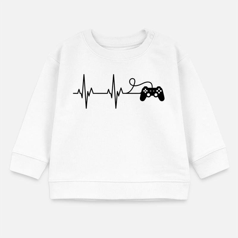 Heartbeat Gaming Controller Baby Sweatshirt by Stanley/Stella