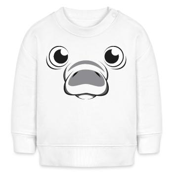 Costume mignon de lamantin en animal marin - Sweat bébé bio Stanley/Stella - blanc - Devant