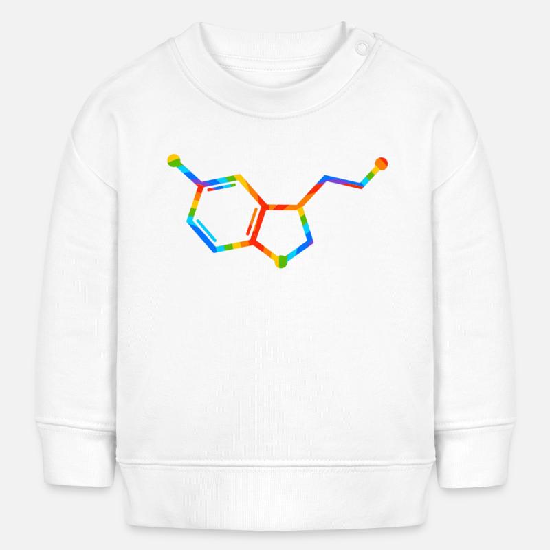 Rainbow Molecule Geometry - seratonin - Baby Sweatshirt by Stanley/Stella - white