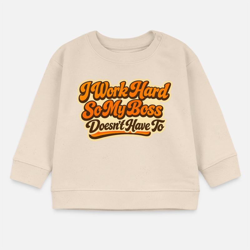 I work Hard Chef Spruch Baby Organic Sweatshirt Baby Changer von Stanley/Stella