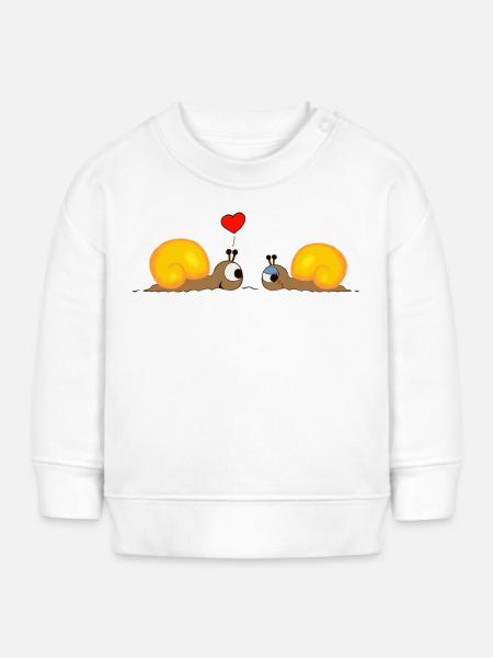 Snail-Love - Baby Organic Sweatshirt Baby Changer von Stanley/Stella - Weiß