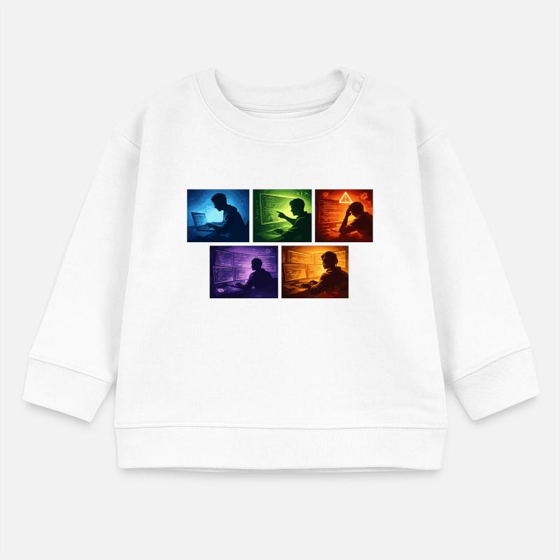 Neon-Coding: Bildschirmwelten Baby Organic Sweatshirt Baby Changer von Stanley/Stella