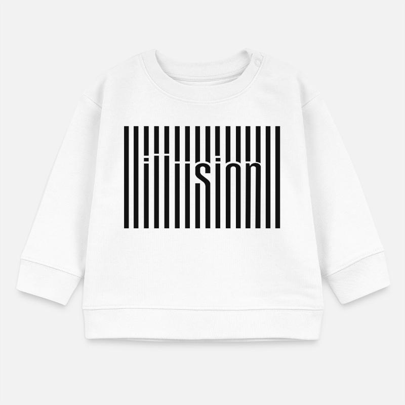 Art textuel du code-barres d’illusion Sweat bébé bio Stanley/Stella