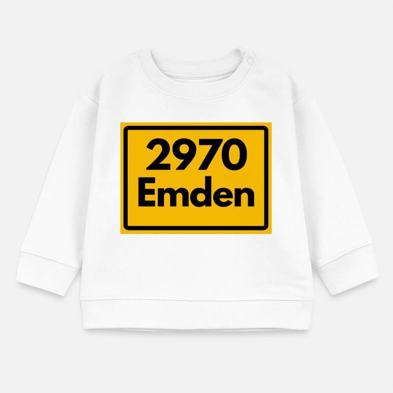 OLD POSTCODE ZIP CODE RETRO ⚓ 2970 Emden Moin moin Baby Sweatshirt by Stanley/Stella