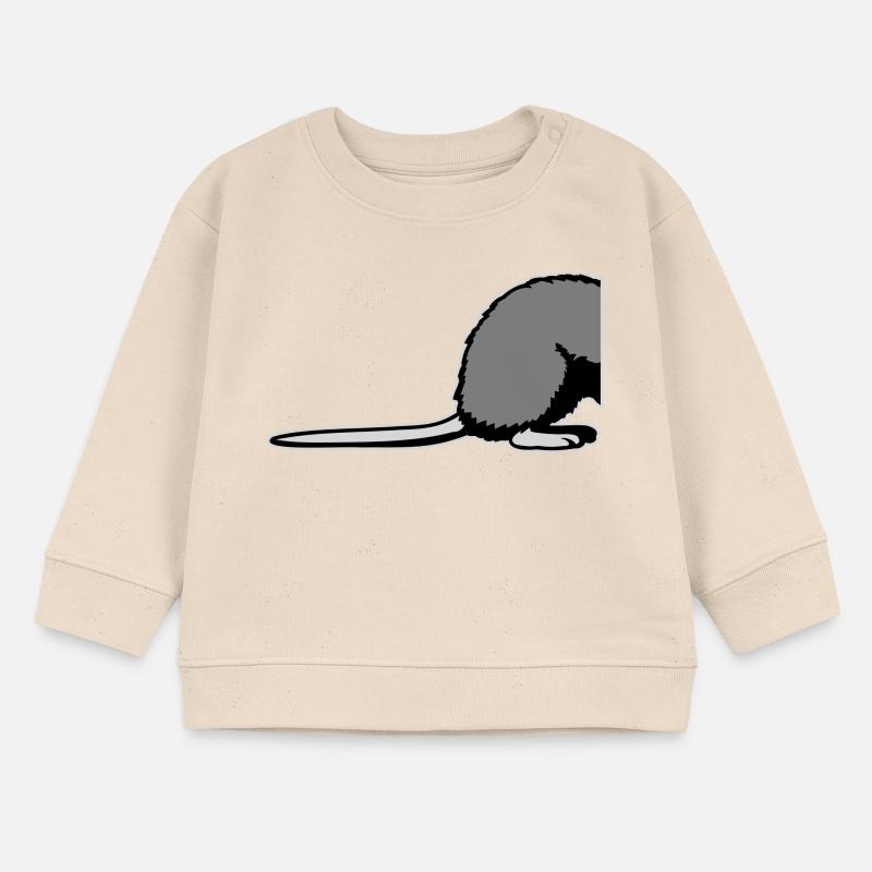Rat Derrière Semi-drôle Animal rongeur à queue drôle Sweat bébé bio Stanley/Stella