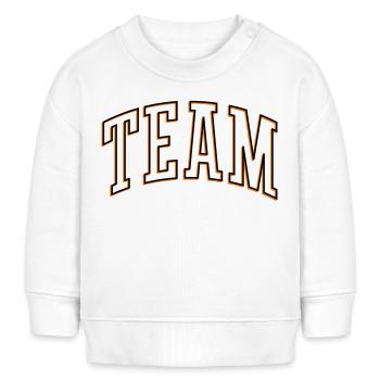 Team Outline - Baby Organic Sweatshirt Baby Changer von Stanley/Stella - Weiß - Vorne