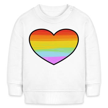 Rainbow Pride Heart - Baby Sweatshirt by Stanley/Stella - white - Front
