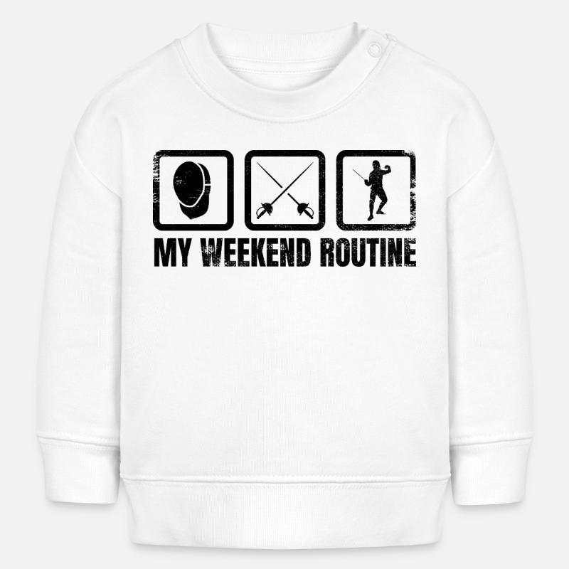 My Weekend Routine - Baby Sweatshirt by Stanley/Stella - white