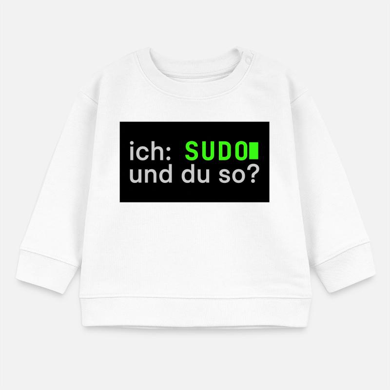 ich: SUDO und du so? Linux Sticker Design Baby Organic Sweatshirt Baby Changer von Stanley/Stella