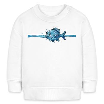 fish sea creature - Baby Sweatshirt by Stanley/Stella - white - Front