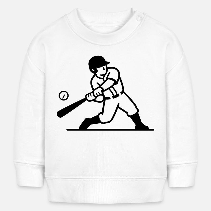 base-ball - Sweat bébé bio Stanley/Stella - blanc
