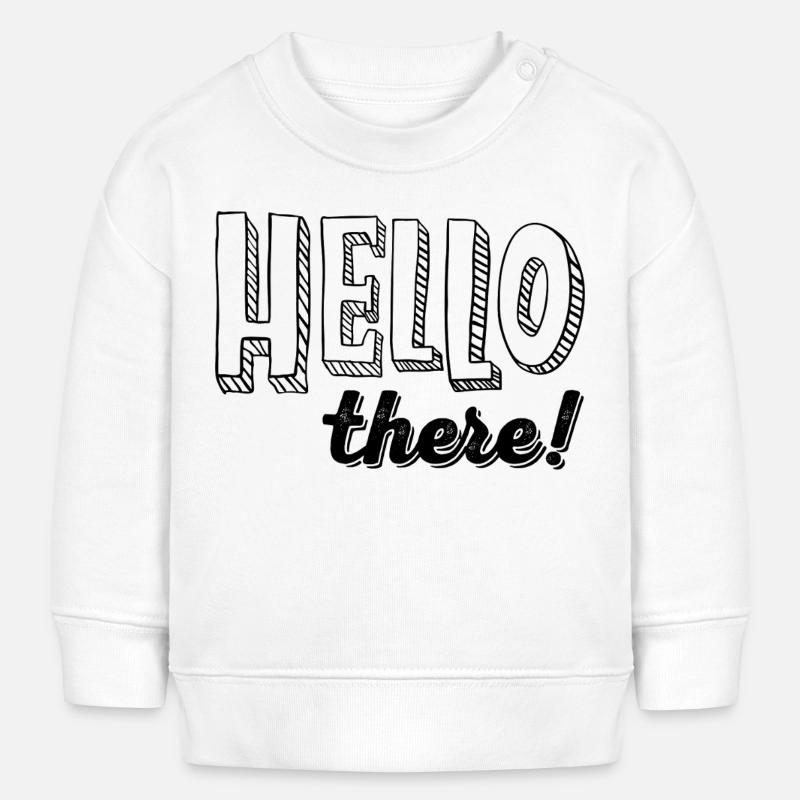 BONJOUR ! - Sweat bébé bio Stanley/Stella - blanc