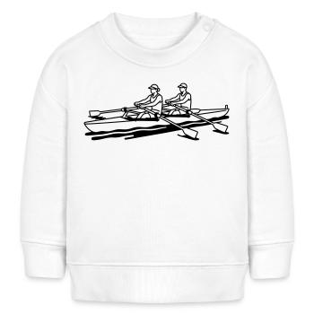 Rudern - Baby Organic Sweatshirt Baby Changer von Stanley/Stella - Weiß - Vorne