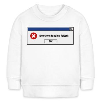 Emotions Loading Failed | Introvertierter Humor - Baby Organic Sweatshirt Baby Changer von Stanley/Stella - Weiß - Vorne