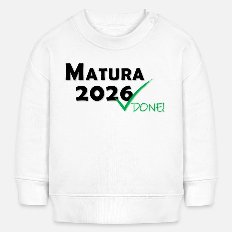Matura 2026 Terminé - Sweat bébé bio Stanley/Stella - blanc