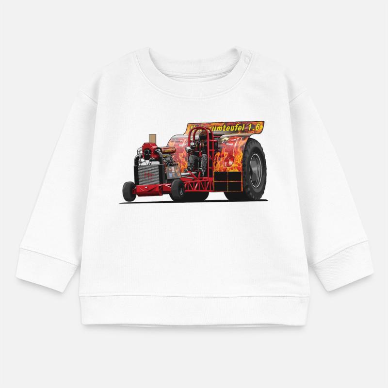 Tractor Pulling // Illustration Baby Organic Sweatshirt Baby Changer von Stanley/Stella