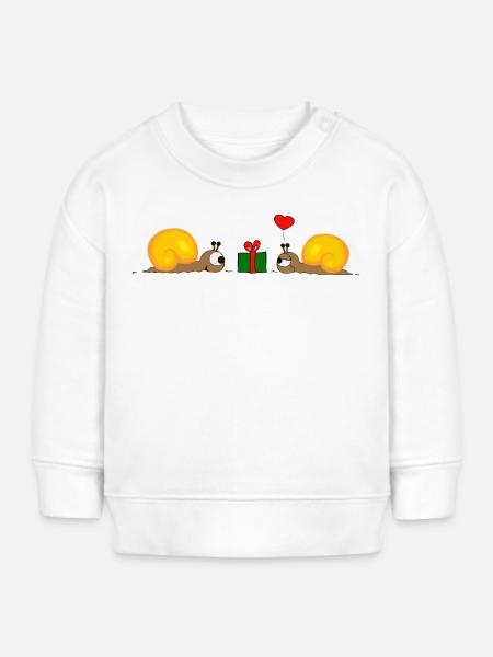 Snail-Gift - Baby Organic Sweatshirt Baby Changer von Stanley/Stella - Weiß