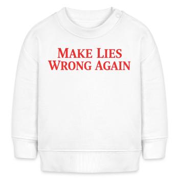 Wieder Lügen falsch machen - Baby Organic Sweatshirt Baby Changer von Stanley/Stella - Weiß - Vorne
