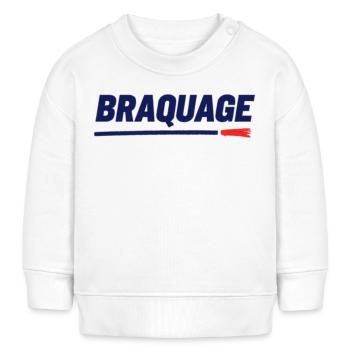 "BRAQUAGE" – Réflexion sur le prix des maillots - Sweat bébé bio Stanley/Stella - blanc - Devant