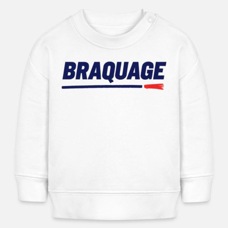 "BRAQUAGE" – Réflexion sur le prix des maillots - Sweat bébé bio Stanley/Stella - blanc