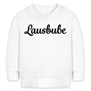 Lausbube Vintage Spruch T-Shirt - Baby Organic Sweatshirt Baby Changer von Stanley/Stella - Weiß - Vorne