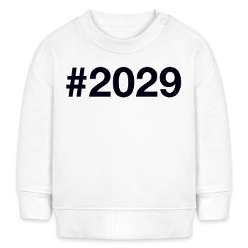 2029 Hashtag - Baby Organic Sweatshirt Baby Changer von Stanley/Stella - Weiß - Vorne