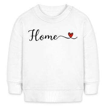 Home Herz - Baby Organic Sweatshirt Baby Changer von Stanley/Stella - Weiß - Vorne