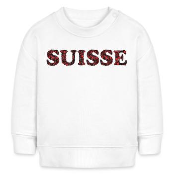 SCHWEIZ. HUMOR. LAND - Baby Organic Sweatshirt Baby Changer von Stanley/Stella - Weiß - Vorne