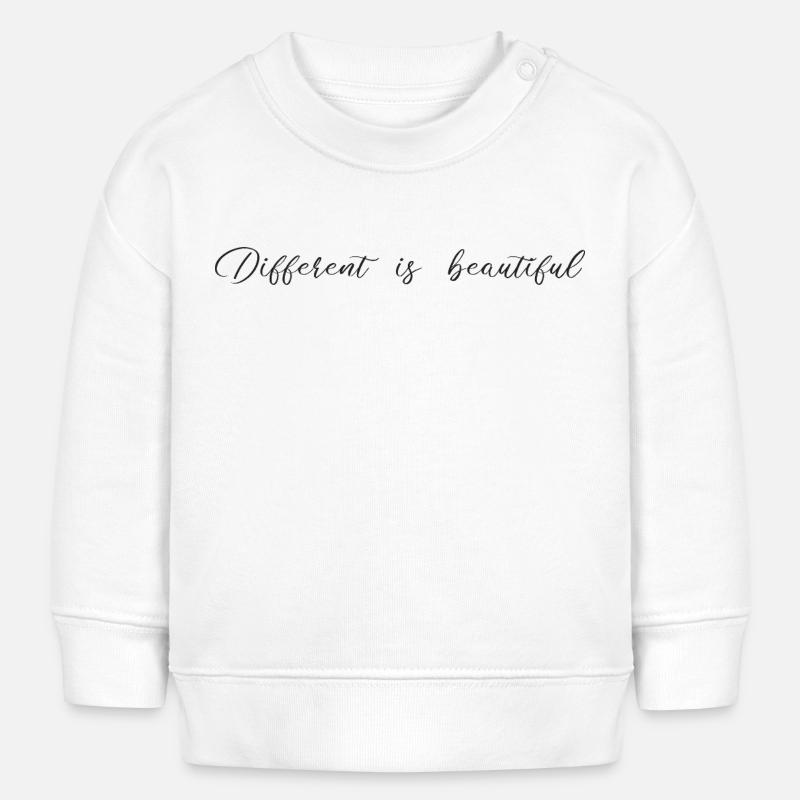Différent, c’est beau - Sweat bébé bio Stanley/Stella - blanc