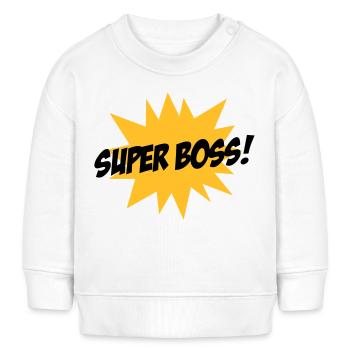 Super Boss ! - Sweat bébé bio Stanley/Stella - blanc - Devant