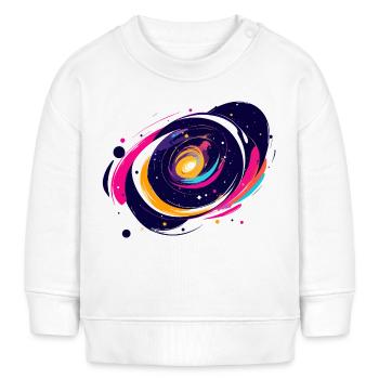 Motif de la galaxie tourbillonnante de couleurs dans l’espace extra-atmosphérique - Sweat bébé bio Stanley/Stella - blanc - Devant