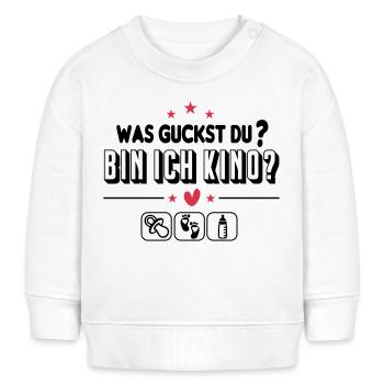 Nicht angucken Kino Anglotzen Baby Säugling - Baby Organic Sweatshirt Baby Changer von Stanley/Stella - Weiß - Vorne