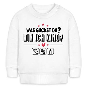 Nicht angucken Kino Anglotzen Baby Säugling - Baby Organic Sweatshirt Baby Changer von Stanley/Stella - Weiß - Vorne